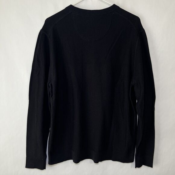 Tommy Bahama Island Zone V Neck Sweater Men Size Medium Black Coolmax Poly Blend - Picture 9 of 11